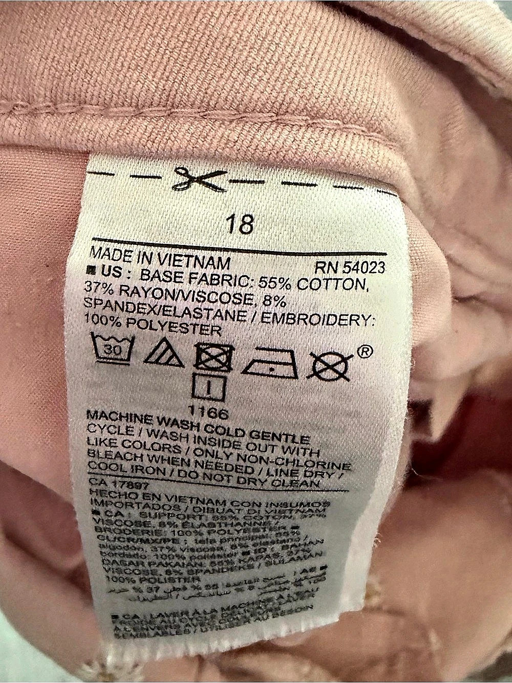 Old Navy Floral Ankle Pants Size 18 Pink - Picture 5 of 5
